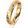 Ring 18 Karat Gelbgold 4.0 mm diamantmatt 1 Brillant G vs 0,035ct