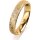 Ring 18 Karat Gelbgold 4.0 mm kristallmatt 4 Brillanten G vs Gesamt 0,020ct