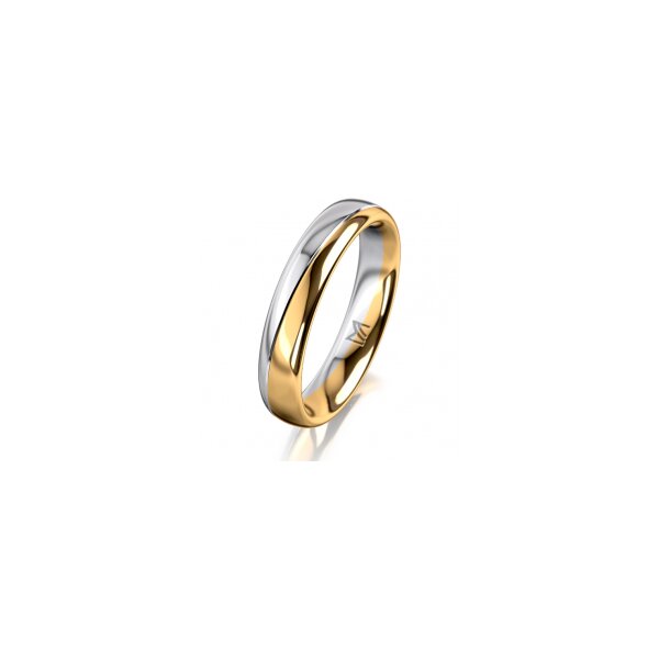 Ring 14 Karat Gelb-/Weissgold 4.0 mm poliert