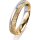 Ring 14 Karat Gelb-/Weissgold 4.0 mm kristallmatt