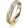 Ring 14 Karat Gelb-/Weissgold 4.0 mm kristallmatt 1 Brillant G vs 0,025ct