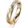 Ring 14 Karat Gelb-/Weissgold 4.0 mm sandmatt 1 Brillant G vs 0,035ct