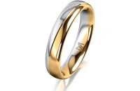 Ring 18 Karat Gelb-/Weissgold 4.0 mm poliert