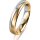 Ring 18 Karat Gelb-/Weissgold 4.0 mm l&auml;ngsmatt