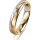 Ring 18 Karat Gelb-/Weissgold 4.0 mm längsmatt 1 Brillant G vs 0,025ct