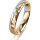 Ring 18 Karat Gelb-/Weissgold 4.0 mm diamantmatt 1 Brillant G vs 0,025ct
