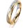 Ring 18 Karat Gelb-/Weissgold 4.0 mm sandmatt 4 Brillanten G vs Gesamt 0,020ct