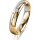 Ring 18 Karat Gelb-/Weissgold 4.0 mm poliert 5 Brillanten G vs Gesamt 0,035ct