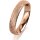 Ring 14 Karat Rotgold 4.0 mm kristallmatt