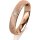 Ring 14 Karat Rotgold 4.0 mm kristallmatt 1 Brillant G vs 0,025ct