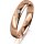 Ring 14 Karat Rotgold 4.0 mm poliert 3 Brillanten G vs Gesamt 0,030ct