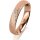 Ring 14 Karat Rotgold 4.0 mm kreismatt 4 Brillanten G vs Gesamt 0,020ct