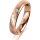 Ring 14 Karat Rotgold 4.0 mm sandmatt 5 Brillanten G vs Gesamt 0,035ct