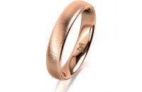 Ring 18 Karat Rotgold 4.0 mm sandmatt
