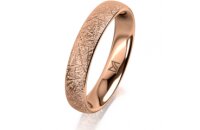 Ring 18 Karat Rotgold 4.0 mm kristallmatt