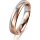 Ring 14 Karat Rot-/Weissgold 4.0 mm l&auml;ngsmatt