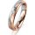Ring 14 Karat Rot-/Weissgold 4.0 mm sandmatt 1 Brillant G vs 0,025ct