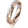 Ring 14 Karat Rot-/Weissgold 4.0 mm diamantmatt 1 Brillant G vs 0,035ct