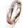 Ring 14 Karat Rot-/Weissgold 4.0 mm poliert 3 Brillanten G vs Gesamt 0,030ct
