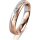 Ring 14 Karat Rot-/Weissgold 4.0 mm sandmatt 4 Brillanten G vs Gesamt 0,020ct