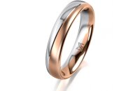 Ring 18 Karat Rot-/Weissgold 4.0 mm l&auml;ngsmatt