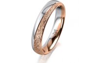 Ring 18 Karat Rot-/Weissgold 4.0 mm kristallmatt