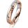 Ring 18 Karat Rot-/Weissgold 4.0 mm diamantmatt