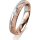 Ring 18 Karat Rot-/Weissgold 4.0 mm kristallmatt 1 Brillant G vs 0,025ct
