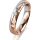 Ring 18 Karat Rot-/Weissgold 4.0 mm diamantmatt 1 Brillant G vs 0,025ct