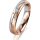Ring 18 Karat Rot-/Weissgold 4.0 mm sandmatt 5 Brillanten G vs Gesamt 0,035ct