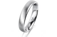 Ring 14 Karat Weissgold 4.0 mm sandmatt