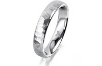 Ring 14 Karat Weissgold 4.0 mm diamantmatt
