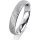 Ring 14 Karat Weissgold 4.0 mm kristallmatt 1 Brillant G vs 0,025ct