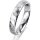 Ring 14 Karat Weissgold 4.0 mm diamantmatt 1 Brillant G vs 0,025ct