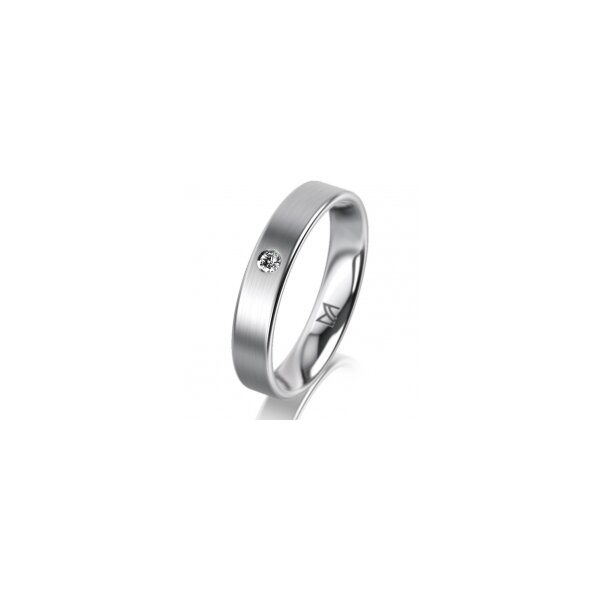 Klassik 4 Gold 585 Weiss 4.0 mm L&auml;ngsmatt