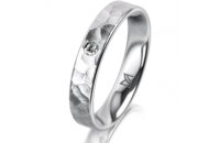Klassik 4 Gold 585 Weiss 4.0 mm Diamantmatt