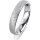Ring 14 Karat Weissgold 4.0 mm kreismatt 3 Brillanten G vs Gesamt 0,030ct