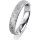 Ring 14 Karat Weissgold 4.0 mm kristallmatt 4 Brillanten G vs Gesamt 0,020ct