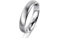 Ring 18 Karat Weissgold 4.0 mm l&auml;ngsmatt