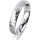 Ring 18 Karat Weissgold 4.0 mm diamantmatt