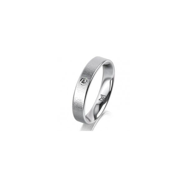 Klassik 4 Gold 750 Weiss 4.0 mm Sandmatt