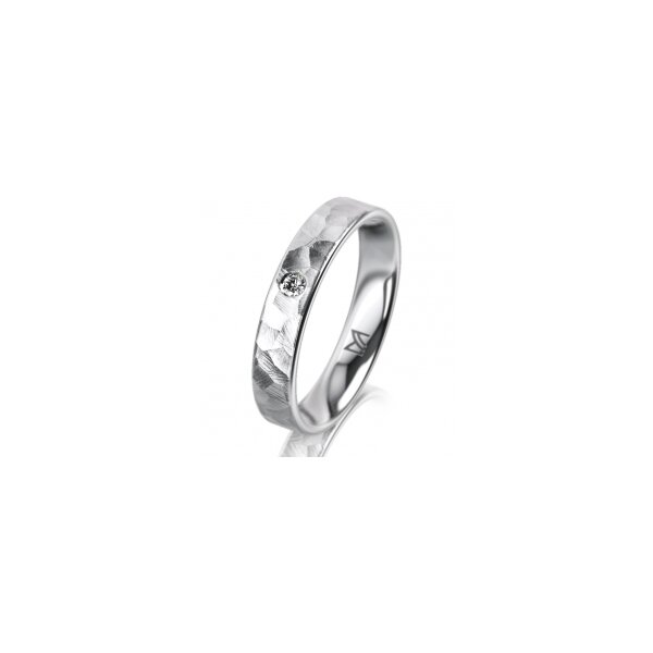 Klassik 4 Gold 750 Weiss 4.0 mm Diamantmatt