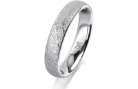 Ring 18 Karat Weissgold 4.0 mm kreismatt 4 Brillanten G...