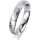 Ring 18 Karat Weissgold 4.0 mm diamantmatt 4 Brillanten G vs Gesamt 0,020ct