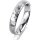 Ring 18 Karat Weissgold 4.0 mm diamantmatt 5 Brillanten G vs Gesamt 0,035ct