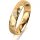 Ring 14 Karat Gelbgold 4.5 mm diamantmatt 1 Brillant G vs 0,025ct