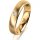 Ring 14 Karat Gelbgold 4.5 mm längsmatt 1 Brillant G vs 0,035ct