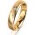 Ring 14 Karat Gelbgold 4.5 mm l&auml;ngsmatt 3 Brillanten G vs Gesamt 0,035ct