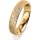 Ring 14 Karat Gelbgold 4.5 mm kristallmatt 3 Brillanten G vs Gesamt 0,035ct