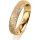 Ring 14 Karat Gelbgold 4.5 mm kristallmatt 5 Brillanten G vs Gesamt 0,045ct
